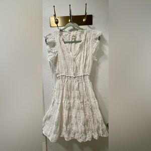 Max Studio White Textured Mini Dress